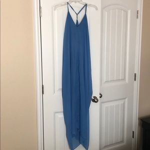 Blue chiffon dress
